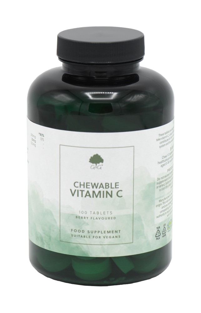 Chewable Vitamin C Tablets - 100 Vegan Tablets