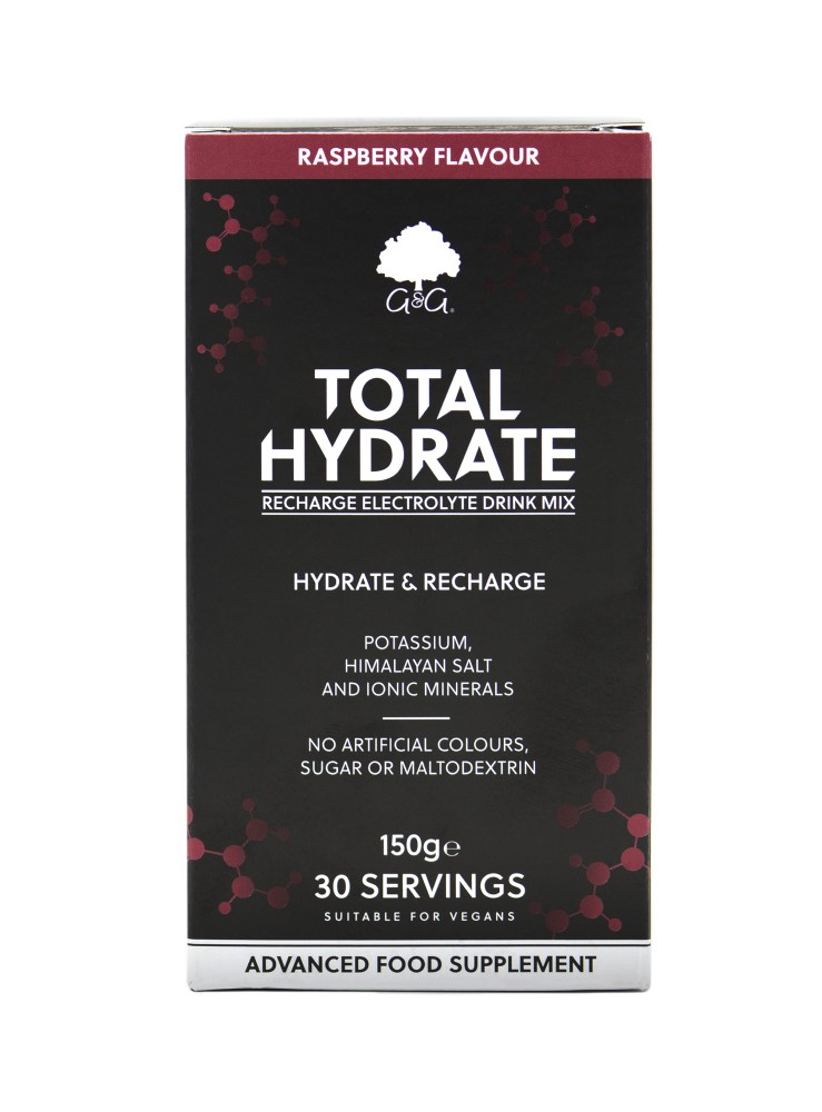 Total Hydrate Raspberry - Electrolyte Drink Mix - 150g Powder