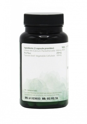 Vitamin B5 500mg - 60 Vegan Capsules