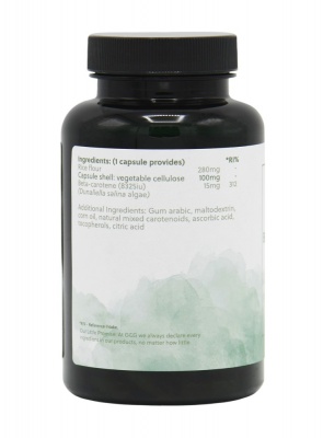 Natural Beta-Carotene 15mg - 120 Vegan Capsules