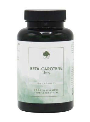 Natural Beta-Carotene 15mg - 120 Vegan Capsules