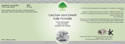 Calcium (Gluconate) - 350g Powder