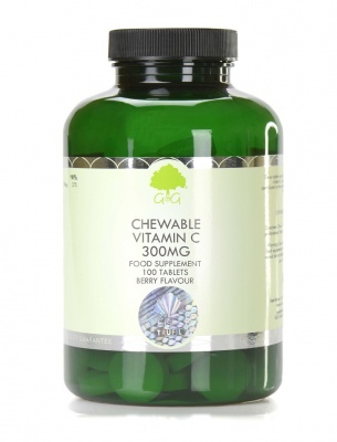 Chewable Raspberry Vitamin C Tablets - 300mg