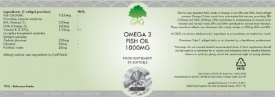 High Strength Omega 3 Fish Oil - 90 Softgels