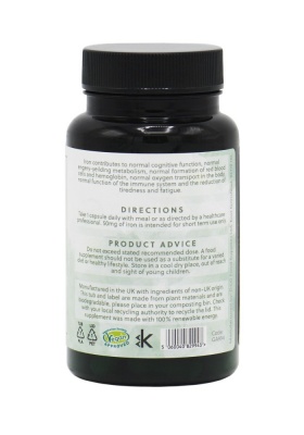 High Strength Iron (bisglycinate) 50mg - 60 Vegan Capsules