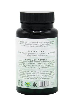 L-Cysteine HCl 500mg - 60 Vegan Capsules
