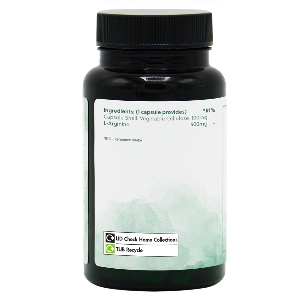 Pure L-Arginine Supplement - 60 Vegan Capsules | G&G Vitamins