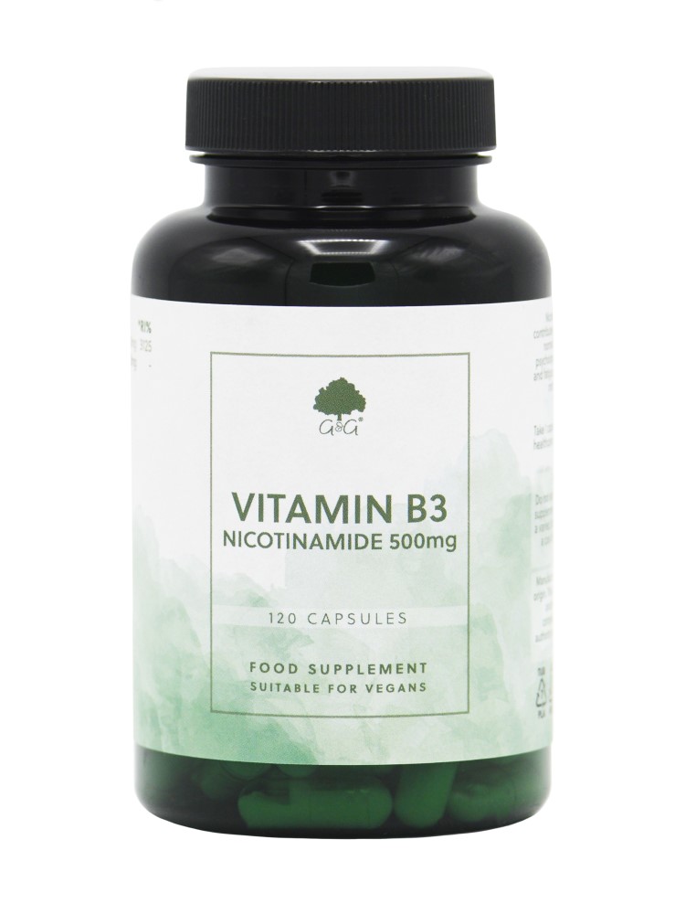 Vitamin B3 Nicotinamide 500mg - 120 Vegan Capsules