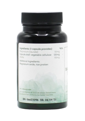 Magnesium Taurate 50mg - 60 Vegan Capsules