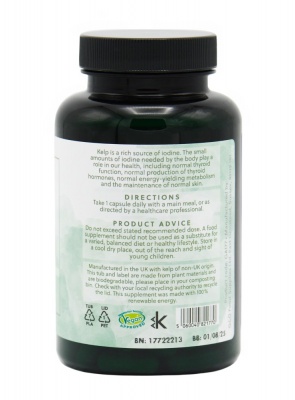 Organic Kelp 500mg - 120 Vegan Capsules