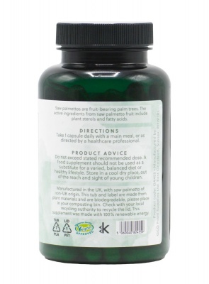 Saw Palmetto & Zinc - 120 Vegan Capsules