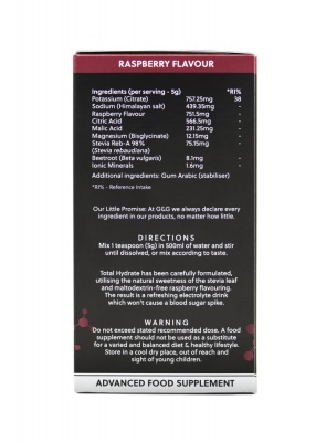 Total Hydrate Raspberry - Electrolyte Drink Mix - 150g Powder