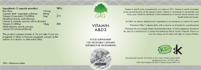 Vitamin A & D3 - 120 Capsules