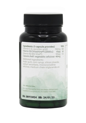 Vitamin D3 2500IU (with Vitamin K2) - 90 Vegan Capsules