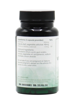 Vitamin A (retinol) 5000iu - 120 Vegan Capsules